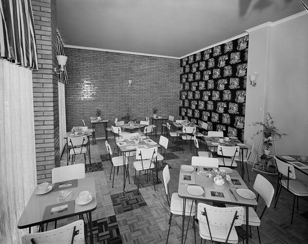 Motel Dinning Area, Parkville, Victoria, Oct 1958