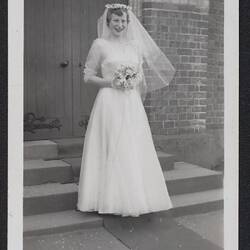 Photograph - Sheila Philpott As Bride, Melbourne, Australia, 22 Jan 1955