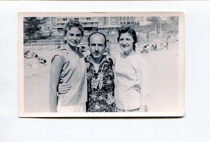 Photograph - Lindsay Motherwell, With Two Women, Margate, South Africa, 1958