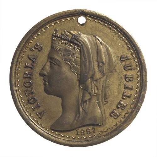Medal - Golden Jubilee of Queen Victoria, Eaglehawk, Victoria, Australia, 1887
