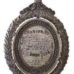 Medal - Shepparton & Lower Goulburn Valley Agricultural & Pastoral Society, Silver Prize, Victoria, Australia, 1881