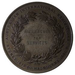 Medal - Australian International Exhibition Commissioners, New South Wales, Australia, 1879-1881 AD