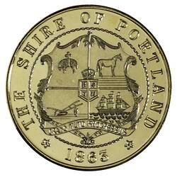 Medal - Sesquicentenary of Victoria, Shire of Portland, 1985