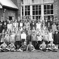 Negative - Students at State School No.1654, Sandford, Victoria, 1928
