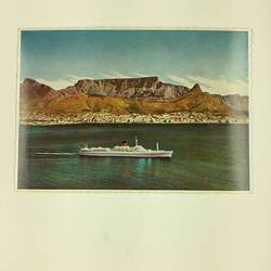 HT 54688, Postcard - Outward Bound Mail Ship Leaving Cape Town, South Africa, 1959 (MIGRATION), Document, Registered