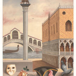 Mural - Venice, Cengarle, Bridging Two Worlds: Jews, Italians & Carlton Exhibition, Museum Victoria, 1992