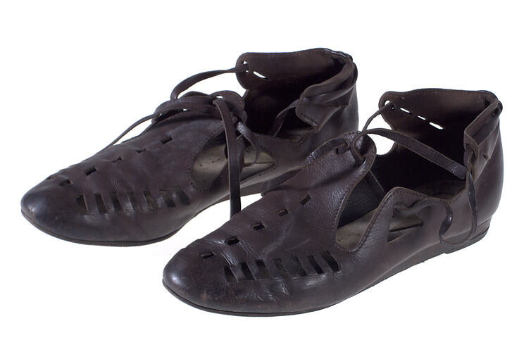 Pair of Shoes - Brown Leather, Flat