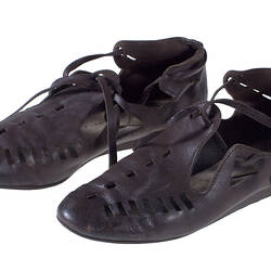 Shoes - Leather, Brown, 1970