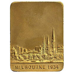 Medal - Centenary of Victoria & Sixth Australasian Philatelic Exhibition, Australia, 1934