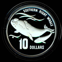 Australia, 10 Dollars, Southern Right Whale, Obverse