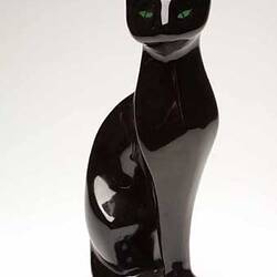 Figurine - Black Cat, Medium, Black Cat Cafe, Fitzroy, 2000