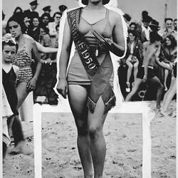 Photograph - H.V. McKay Massey Harris, Norma Bradley 'Miss Sunshine', Frankston, Victoria, 25 Feb 1950