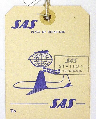 Baggage Label - Scandinavian Airlines System