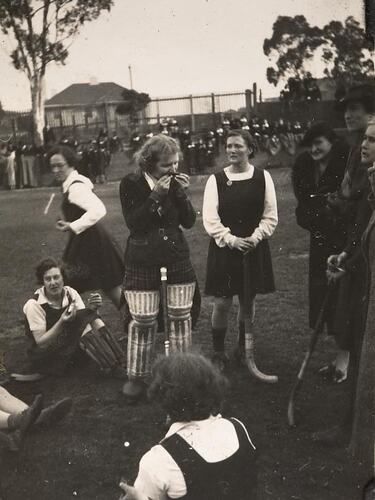 Digital Photograph - Female Teachers Hockey Match, Melbourne Church of England Girls Grammar School, South Yarra, 1939