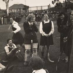 Digital Photograph - Female Teachers Hockey Match, Melbourne Church of England Girls Grammar School, South Yarra, 1939