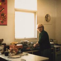 Digital Photograph - Woman 'Doing The Dishes' in the Kitchen, Ferntree Gully, 1973