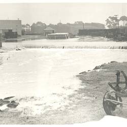 Photograph - H.V McKay Massey Harris, Flood Damage at Factory, Sunshine, Victoria, 1950