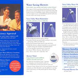 Brochure - 'Save water around your home and garden', Yarra Valley Water, 2001