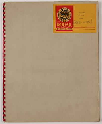 Cover of Scrapbook - Kodak, General Window Bills, Pre-War