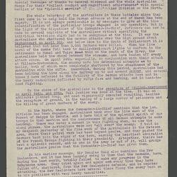 Diary - World War I, 13th Australian Field Ambulance, 1916-1919