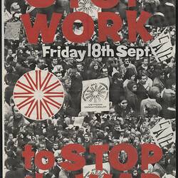 Leaflet - Trade Union Anti-Conscription Committee, Stop Work to Stop the War, 1970