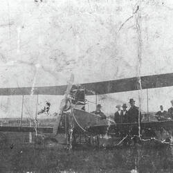 Duigan's Avro-Type Biplane with Bariquand & Marré Wright Engine at Geelong, circa 1916