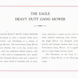 Scott Bonnar Eagle Gang Mower