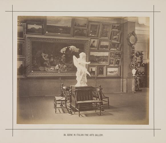 Scene in Italian Fine Arts Gallery, Melbourne International Exhibition, 1880