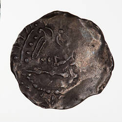 Coin, round, a crowned bust facing right with sceptre in front; text around.