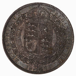 Coin - Halfcrown, Queen Victoria, Great Britain, 1888 (Reverse)