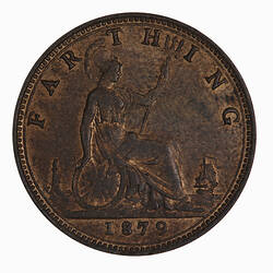 Coin - Farthing, Queen Victoria, Great Britain, 1879 (Reverse)