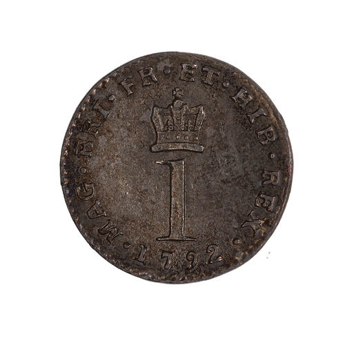 Coin - Penny, George III, Great Britain, 1792 (Reverse)