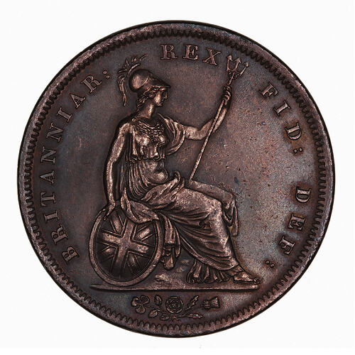 Coin - 1 Penny, George IV, Great Britain, 1826 (Reverse)