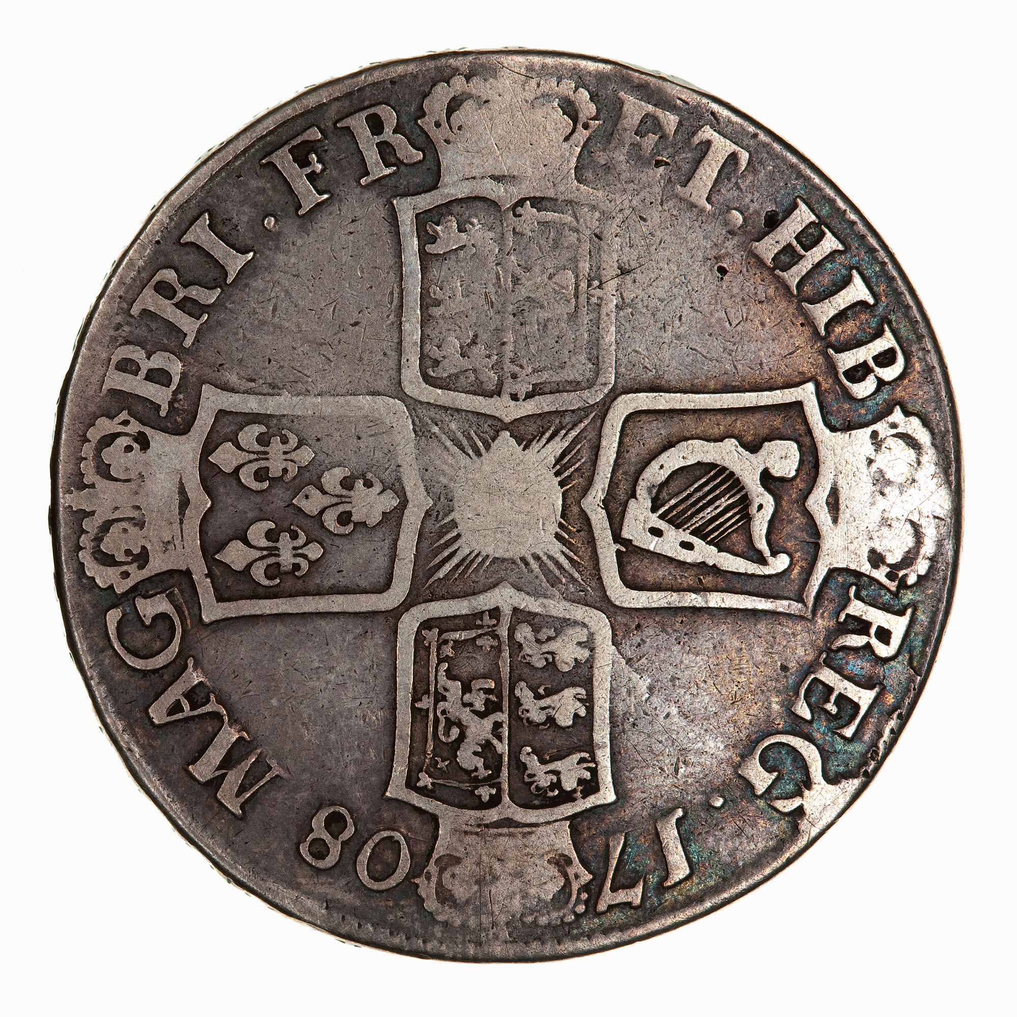 Coin - Crown (5 Shillings), Queen Anne, Great Britain, 1708