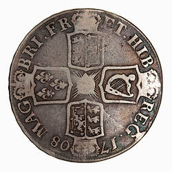 Coin - Crown 5 Shillings, Queen Anne, Great Britain, 1708 (Reverse)