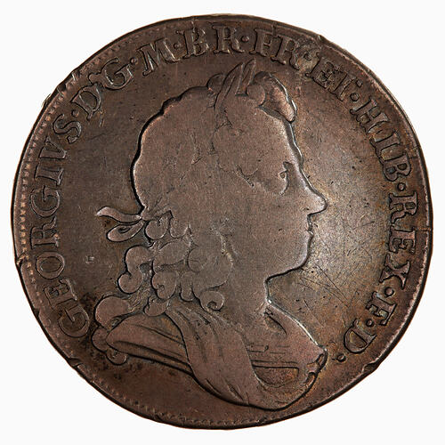 Coin - Halfcrown, George I, Great Britain, 1715 (Obverse)