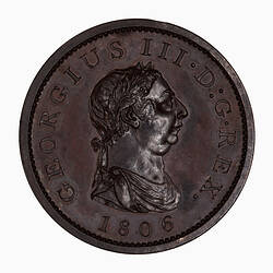 Proof Coin - Penny, George III, Great Britain, 1806 (Obverse)