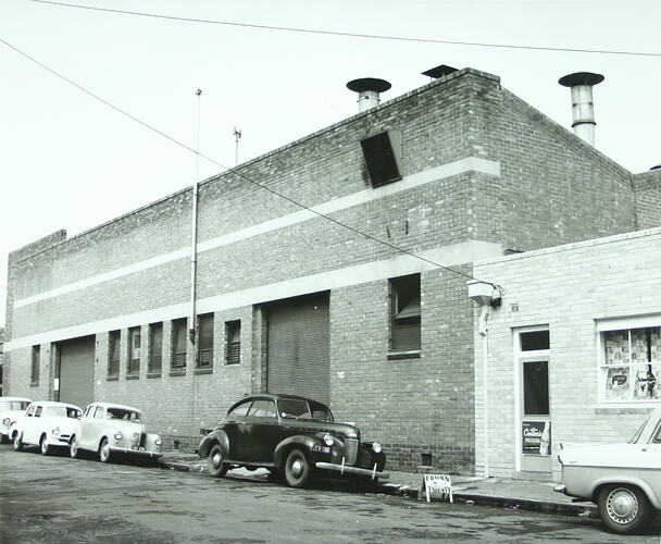 Photograph - Kodak Australasia Pty Ltd, Streetscape of Factory Building in Flockhart Street, Kodak Factory, Abbotsford, 1961