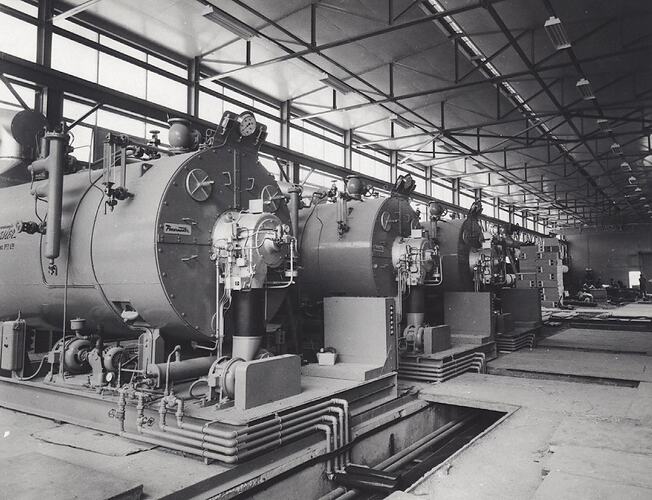 Photograph - Kodak Australasia Pty Ltd, Packaged Boilers Installation, Power House, Building 8, Kodak Factory, Coburg, 1958