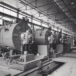 Photograph - Kodak Australasia Pty Ltd, Packaged Boilers Installation, Power House, Building 8, Kodak Factory, Coburg, 1958