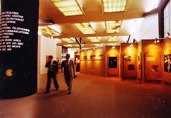 Photograph - Commonwealth Heads of Government Meeting, Media Centre, Western Annexe, Royal Exhibition Building, Melbourne, 30 Sep-7 Oct 1981