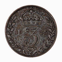 Coin - Threepence, George V, Great Britain, 1925 (Reverse)