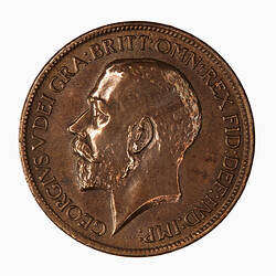 Coin - Halfpenny, George V, Great Britain, 1915 (Obverse)