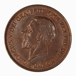 Coin - Penny, George V, Great Britain, 1934 (Obverse)