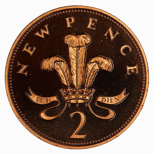 Proof Coin - 2 New Pence, Elizabeth II, Great Britain, 1981 (Reverse)