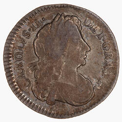 Coin - Sixpence, Charles II, Great Britain, 1678 (Obverse)