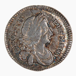 Coin - Penny, Charles II, Great Britain, 1677 (Obverse)