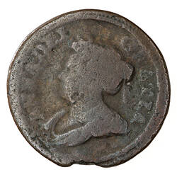 Coin - Farthing, Queen Anne, England, Great Britain, 1714 (Obverse)