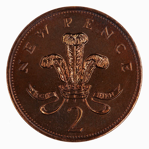 Proof Coin - 2 Pence, Great Britain, 1972 (Reverse)