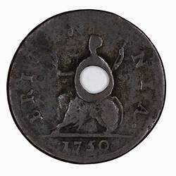 Coin - Farthing, George II, Great Britain, 1750 (Reverse)